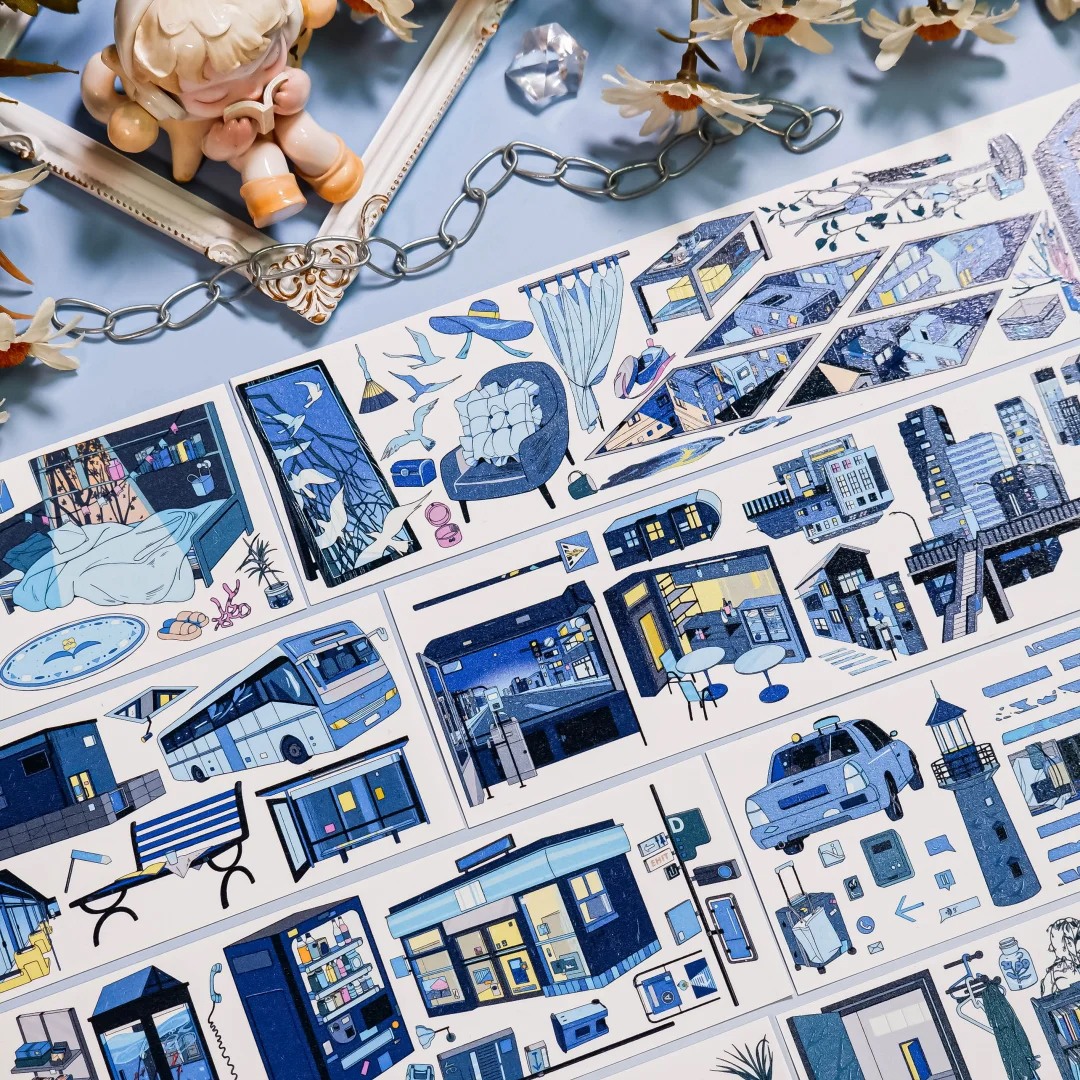 Innocent Boyfriend Washi Tape Sample - Twilight Approaches