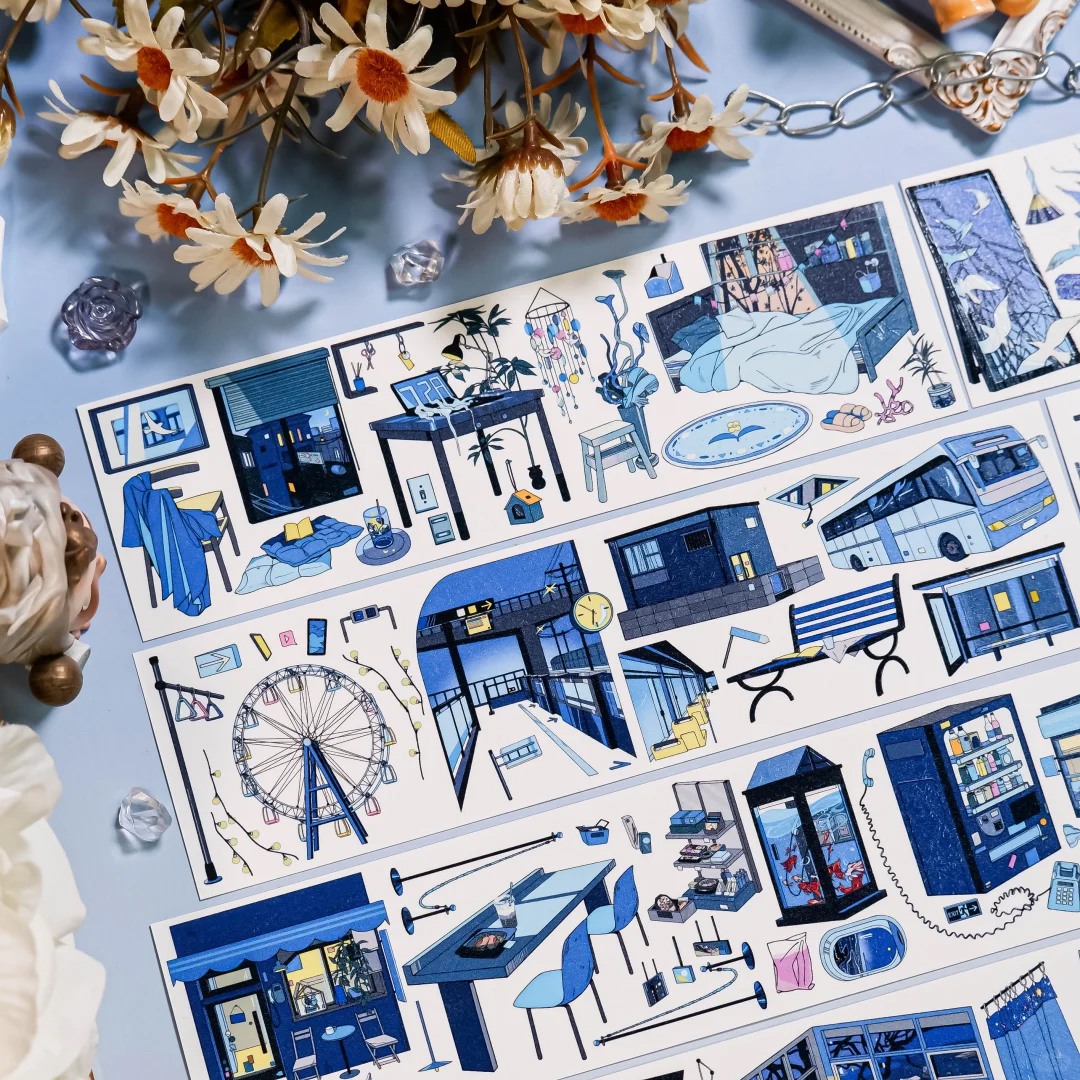 Innocent Boyfriend Washi Tape Sample - Twilight Approaches