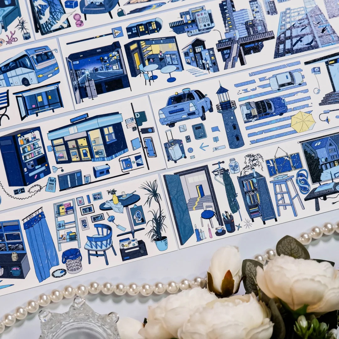 Innocent Boyfriend Washi Tape Sample - Twilight Approaches