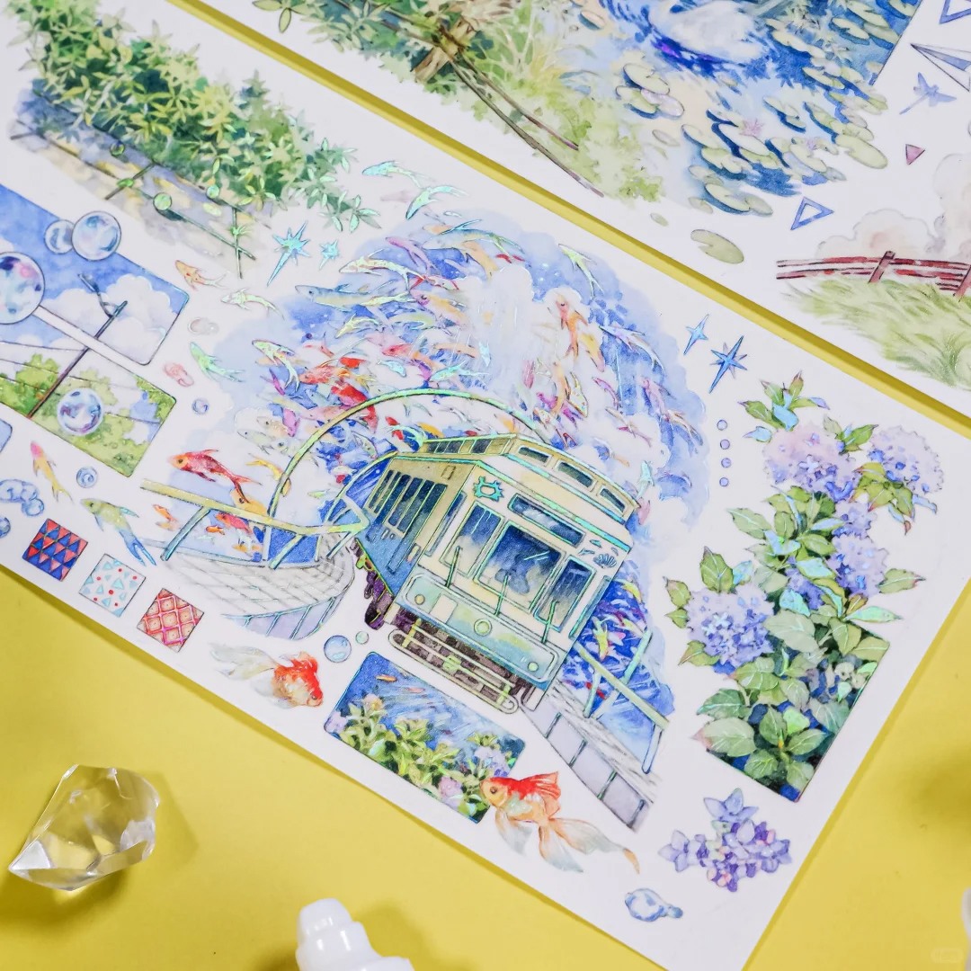 Shine Washi Tape Sample - Seaside Street Dreams