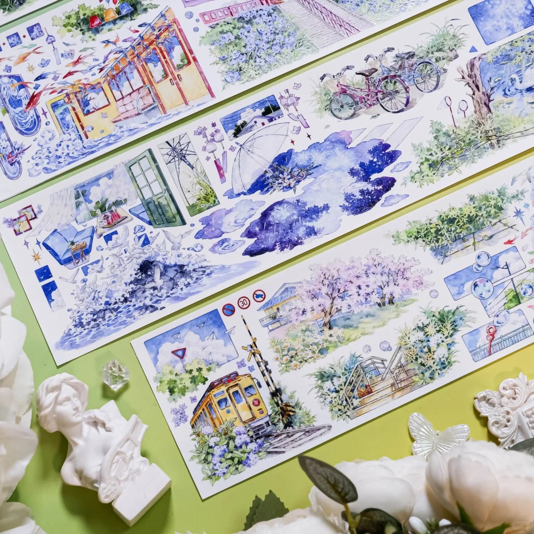 Shine Washi Tape Sample - Seaside Street Dreams