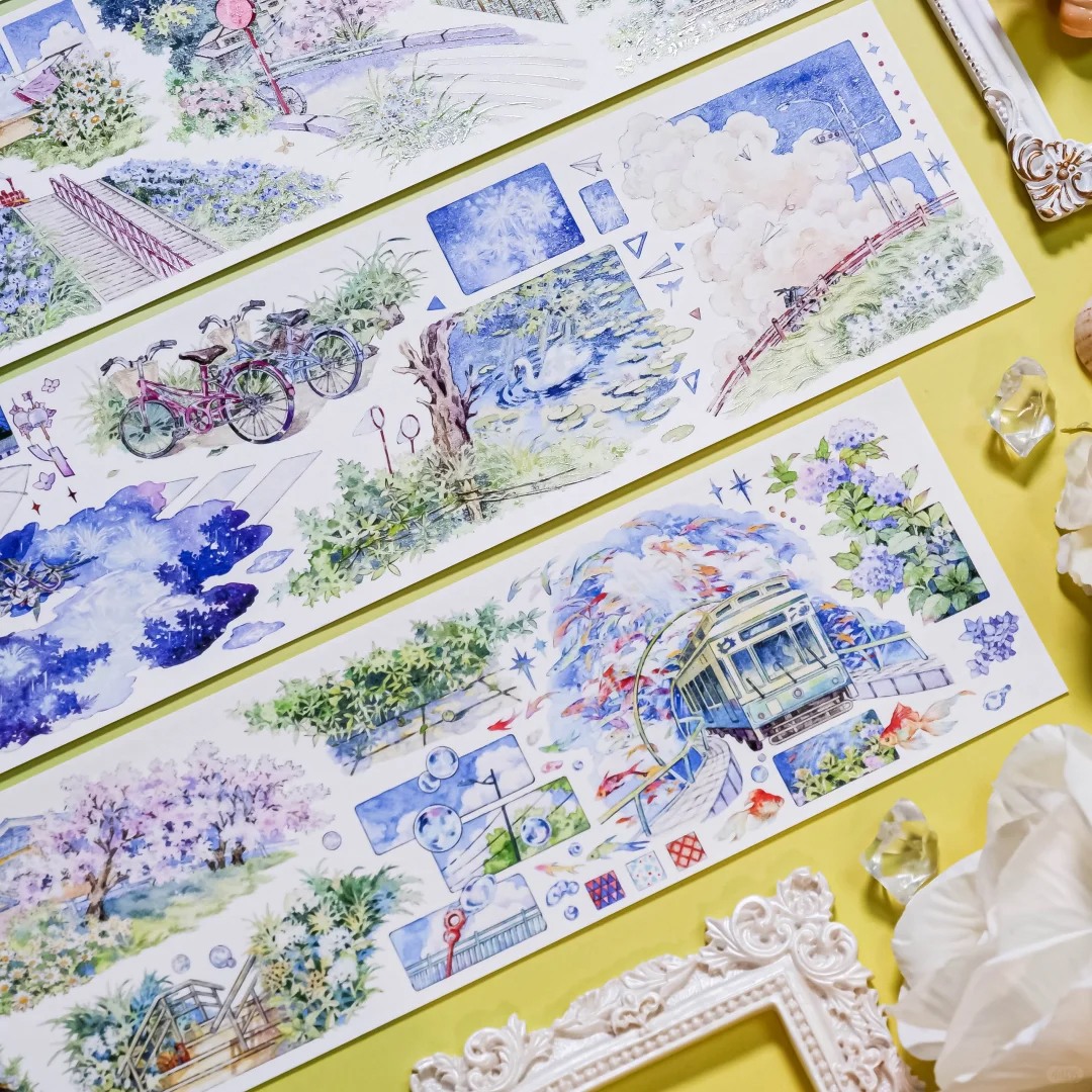 Shine Washi Tape Sample - Seaside Street Dreams