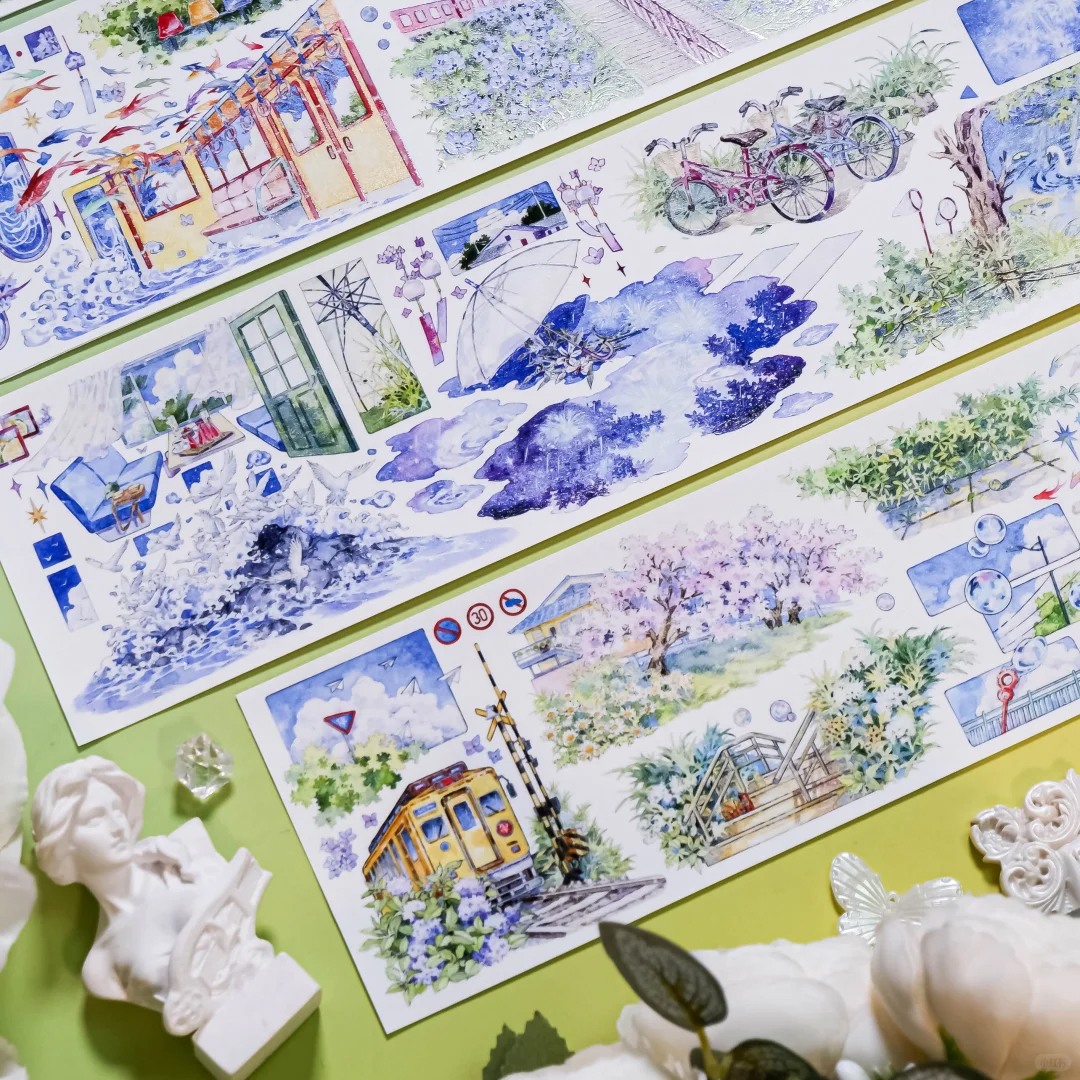 Shine Washi Tape Sample - Seaside Street Dreams