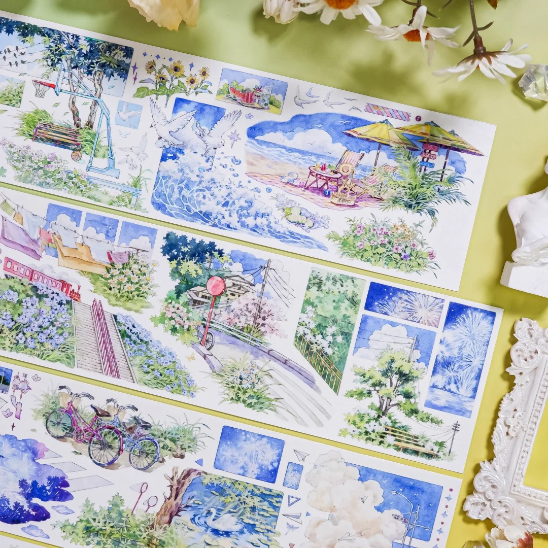 Shine Washi Tape Sample - Seaside Street Dreams