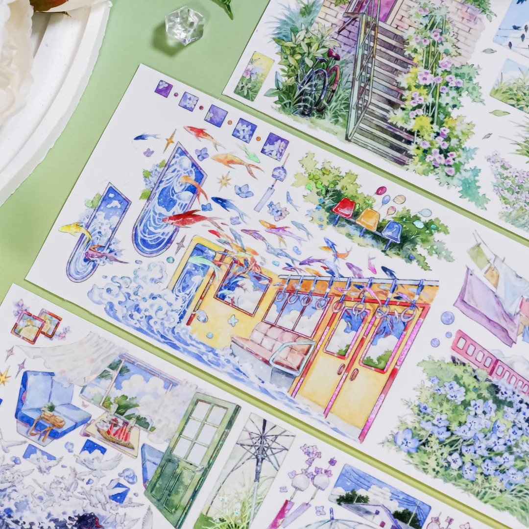 Shine Washi Tape Sample - Seaside Street Dreams