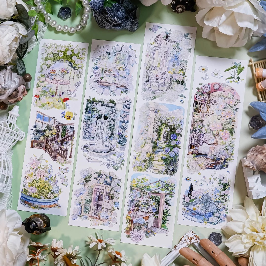 Shine Washi Tape Sample - Green Arcade