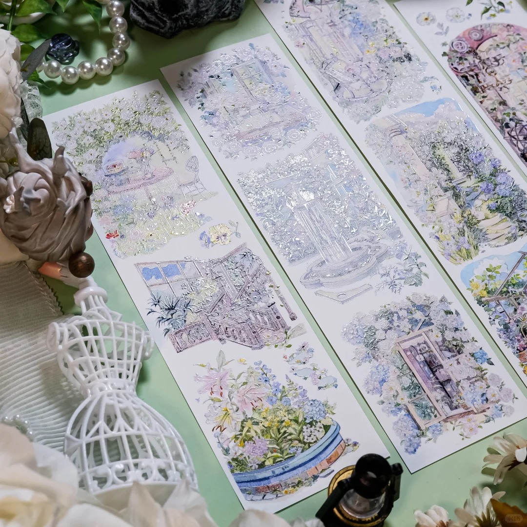 Shine Washi Tape Sample - Green Arcade