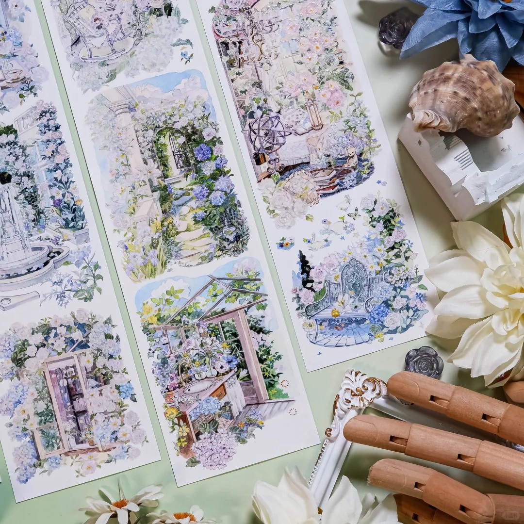 Shine Washi Tape Sample - Green Arcade