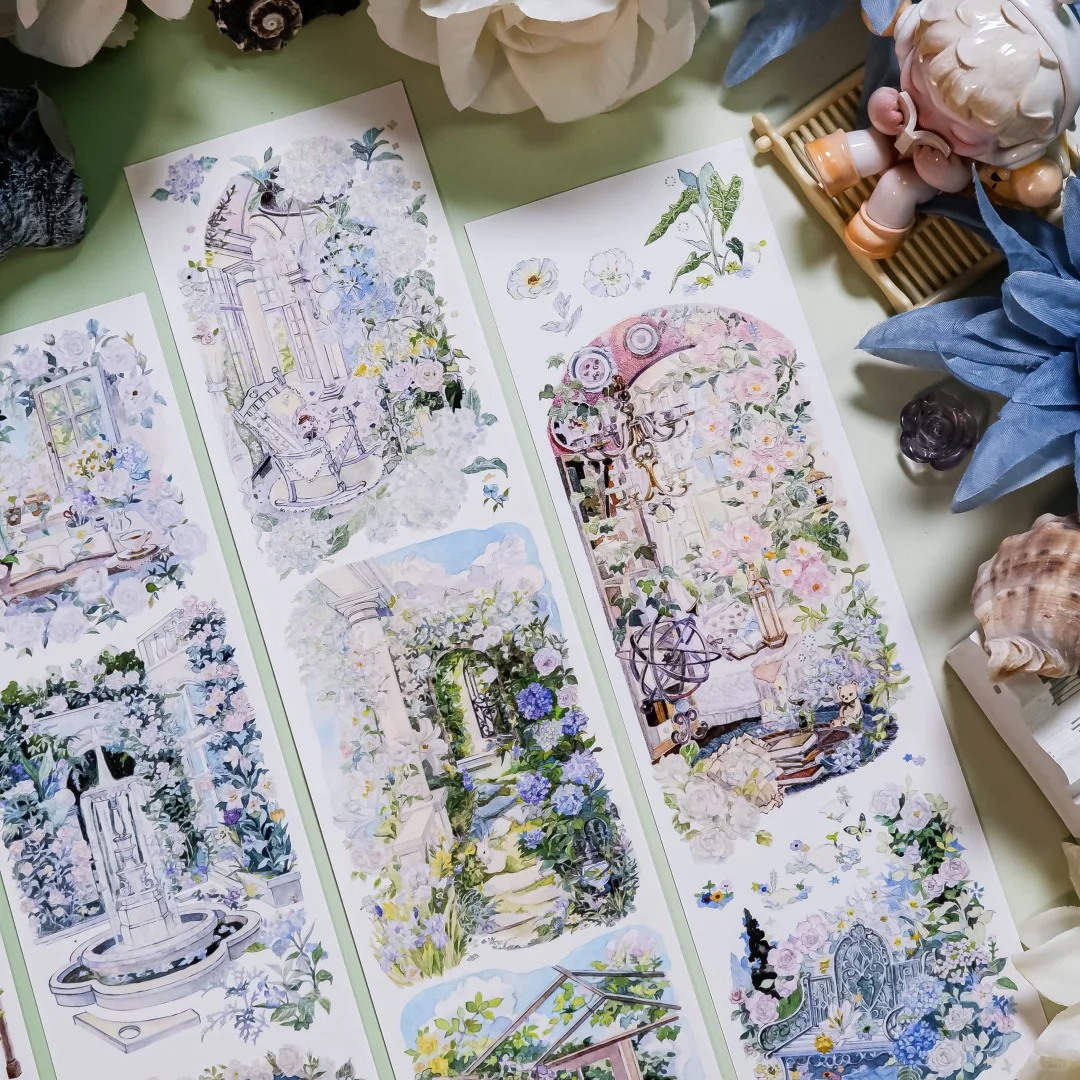 Shine Washi Tape Sample - Green Arcade