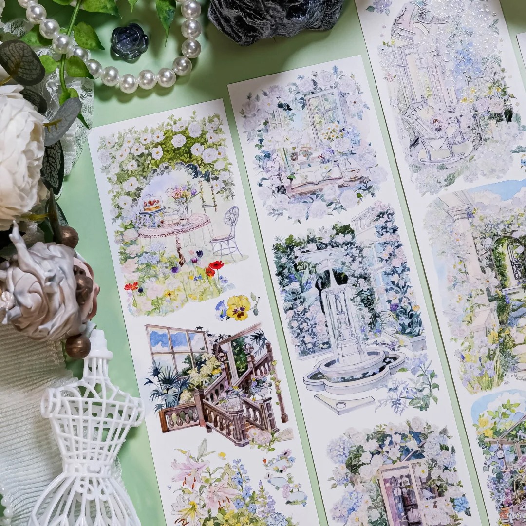 Shine Washi Tape Sample - Green Arcade