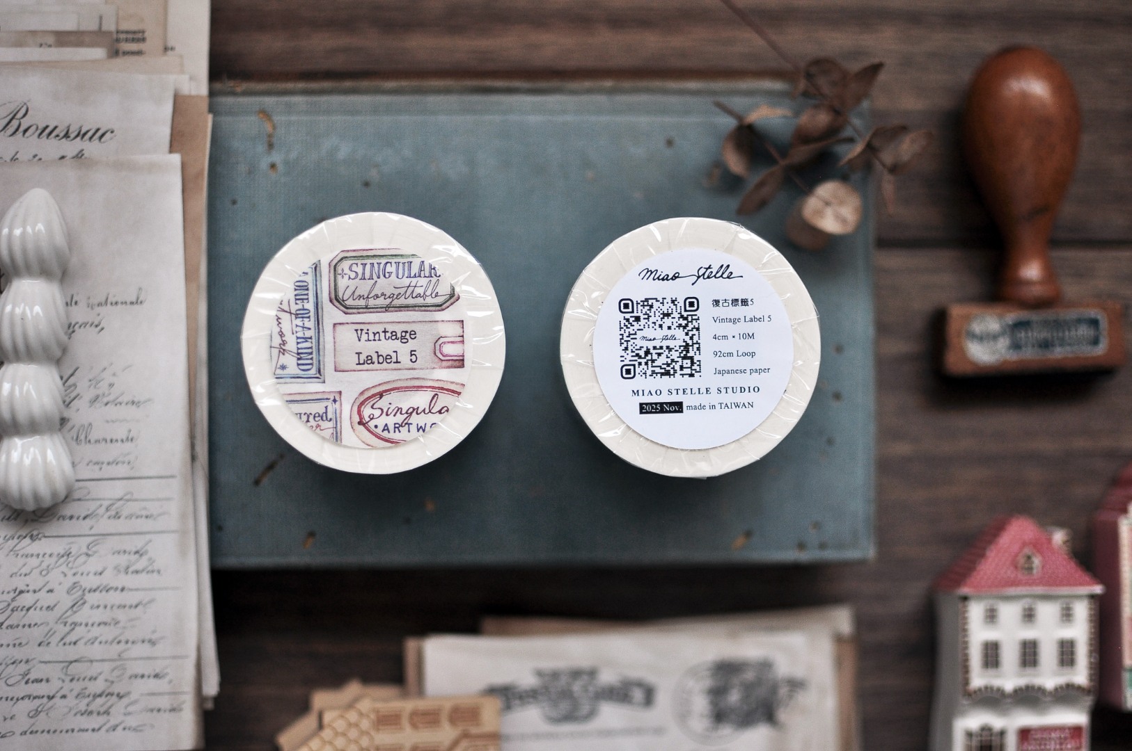 Miaostelle Washi Tape - Vintage Label 5