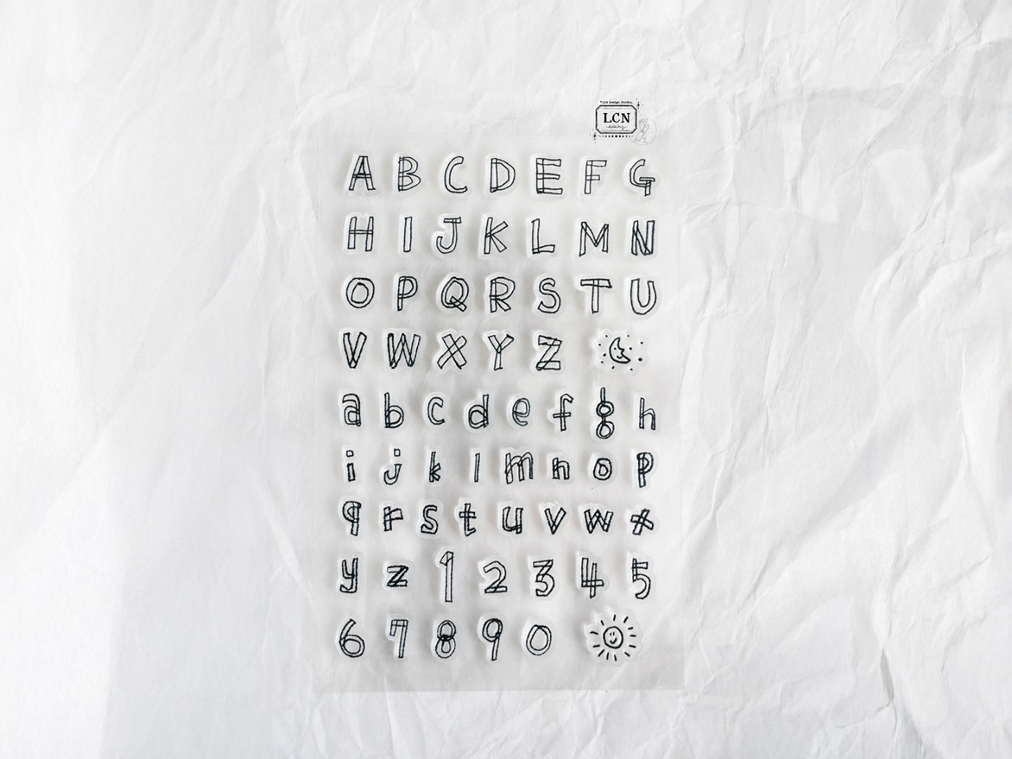 LCN Clear Stamp Set - Hand Drawn Alphabet