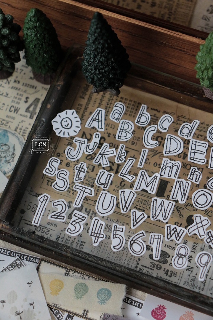 LCN Clear Stamp Set - Hand Drawn Alphabet