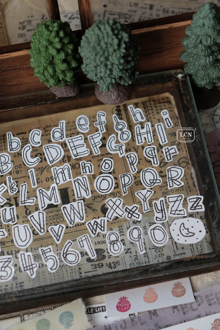 LCN Clear Stamp Set - Hand Drawn Alphabet