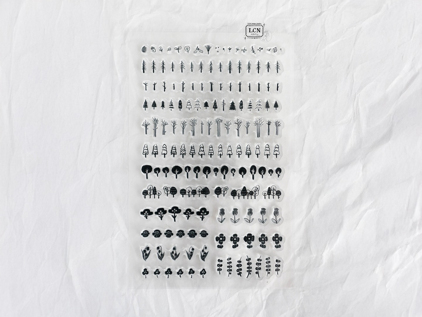 LCN Clear Stamp - Trees And Flowers