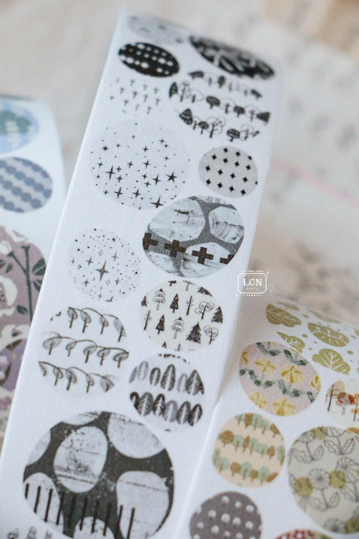 Lin Chia Ning Kiss-Cut Washi Tape - Gobblestone