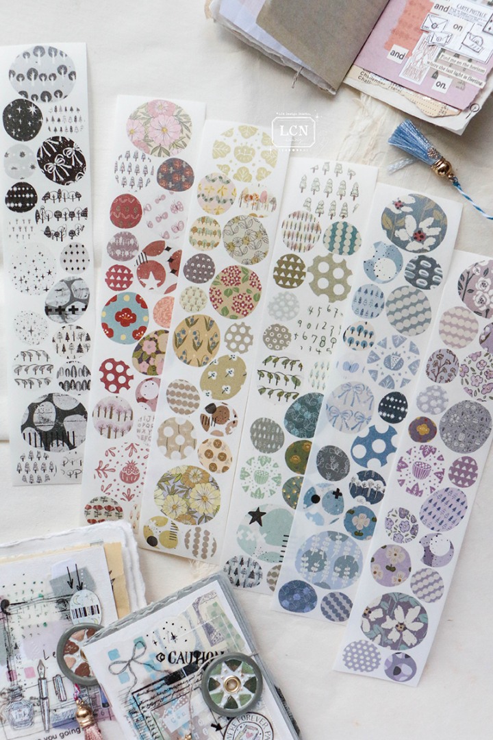 Lin Chia Ning Kiss-Cut Washi Tape - Gobblestone