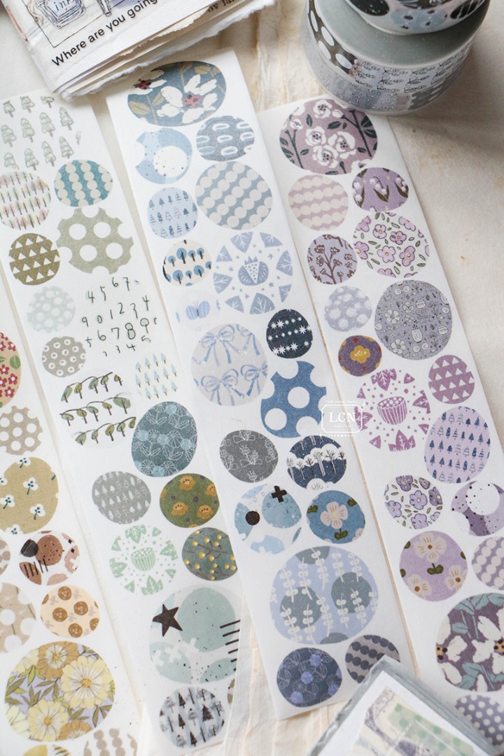 Lin Chia Ning Kiss-Cut Washi Tape - Gobblestone