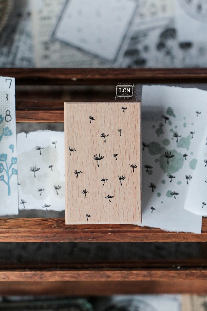 Lin Chia Ning Wooden Rubber Stamp - Dandelion