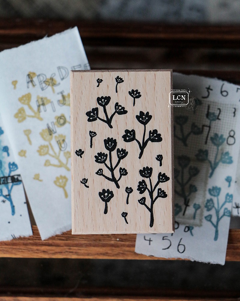 Lin Chia Ning Wooden Rubber Stamp - Gypsophila