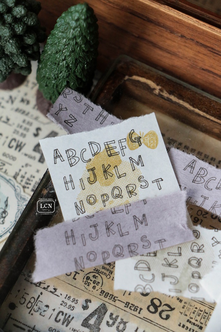 Lin Chia Ning Wooden Rubber Stamp - Hand Drawn Alphabets