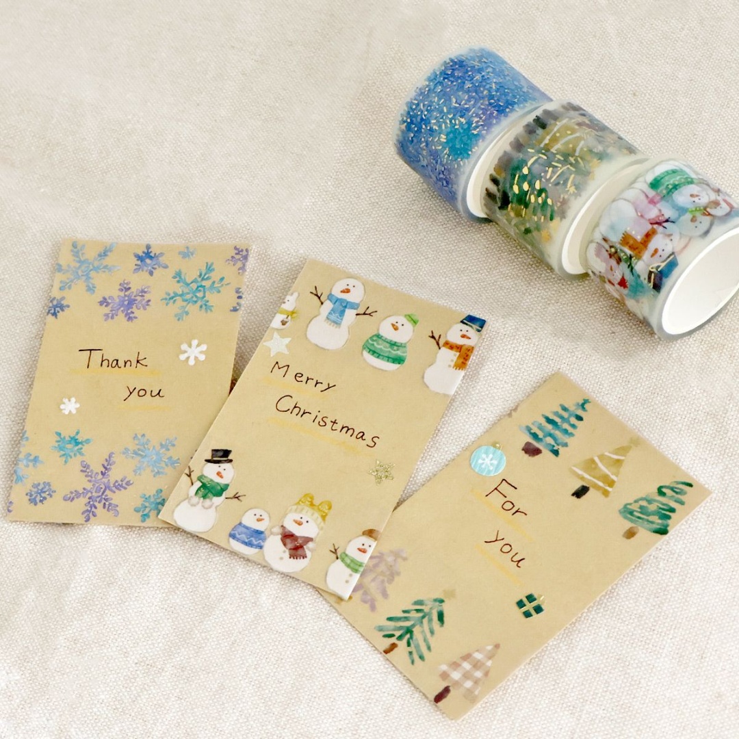 Mindwave Clear PET Tape Hokkori Life - Christmas Trees