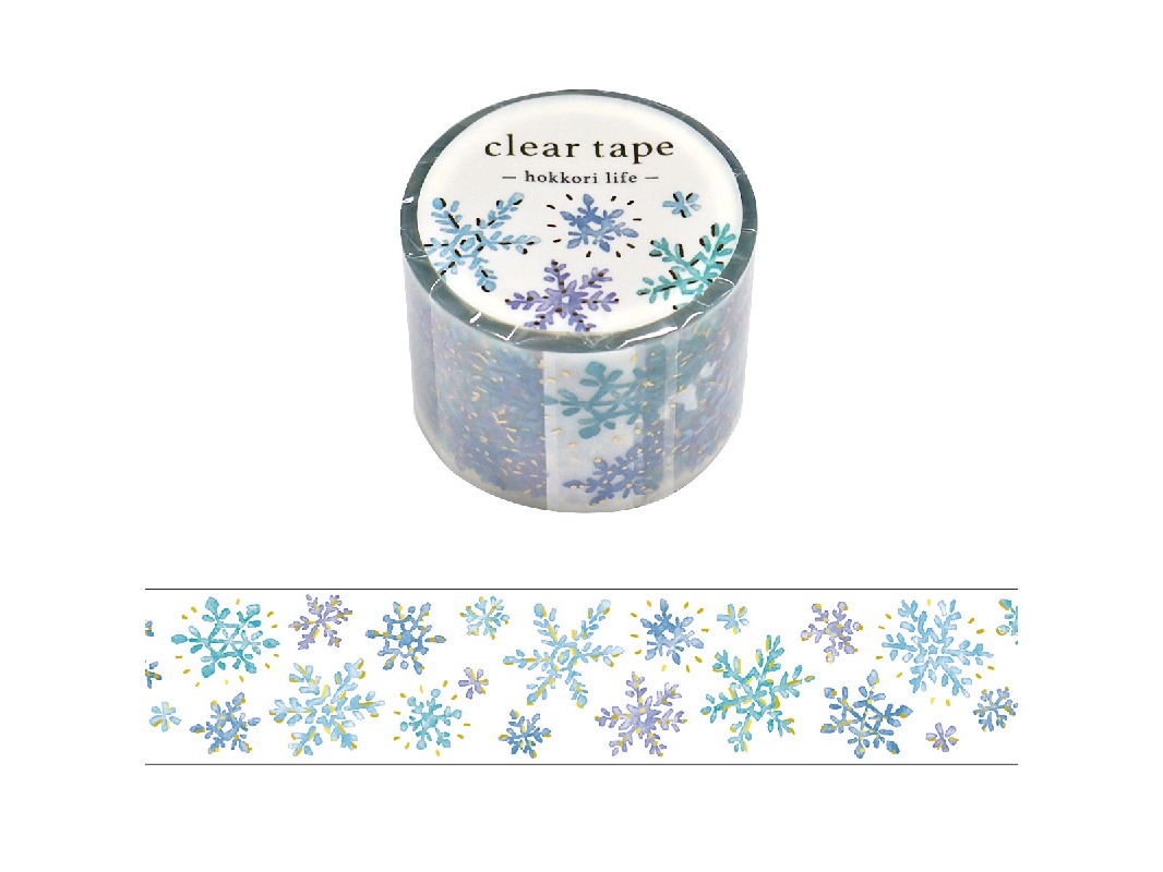 Mindwave Clear PET Tape Hokkori Life - Snow Crystals