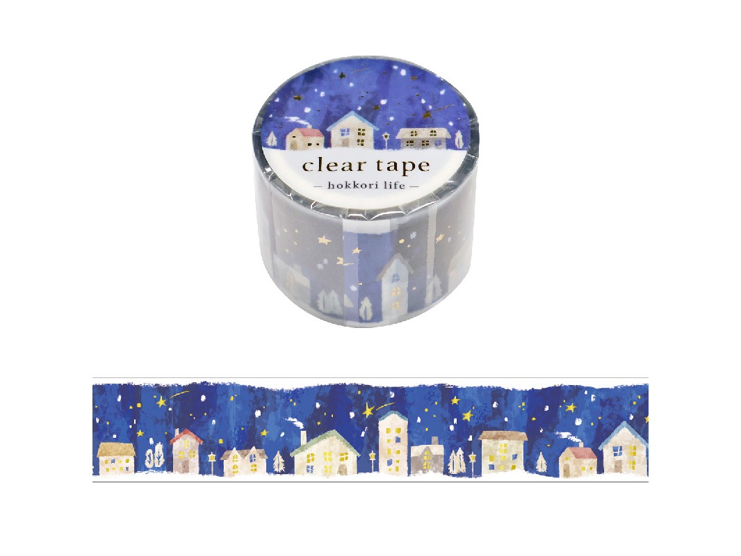 Mindwave Clear PET Tape Hokkori Life - Winter Night Town