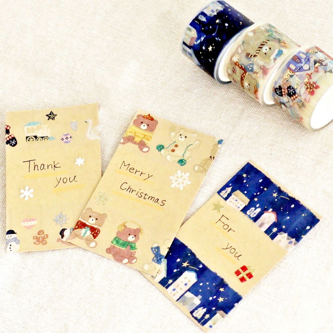 Mindwave Clear PET Tape Hokkori Life - Christmas Trees