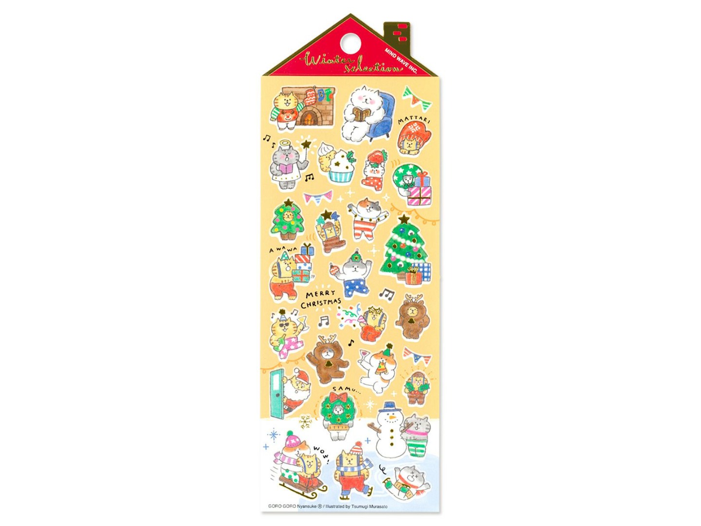 Mindwave Goro Goro Nyansuke Stickers 82465 – Christmas Together