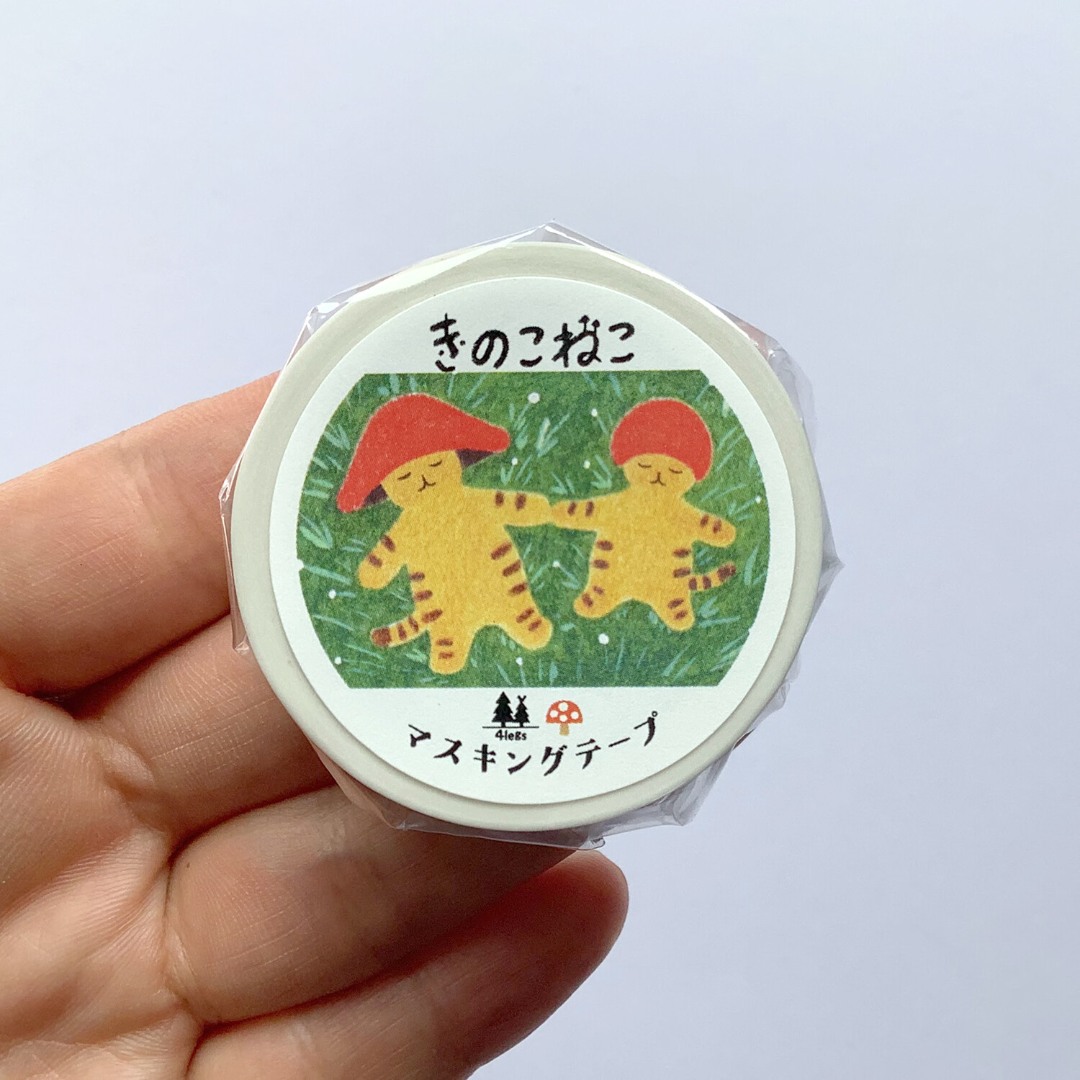 4Legs Washi Tape - Mushroom Cat 2
