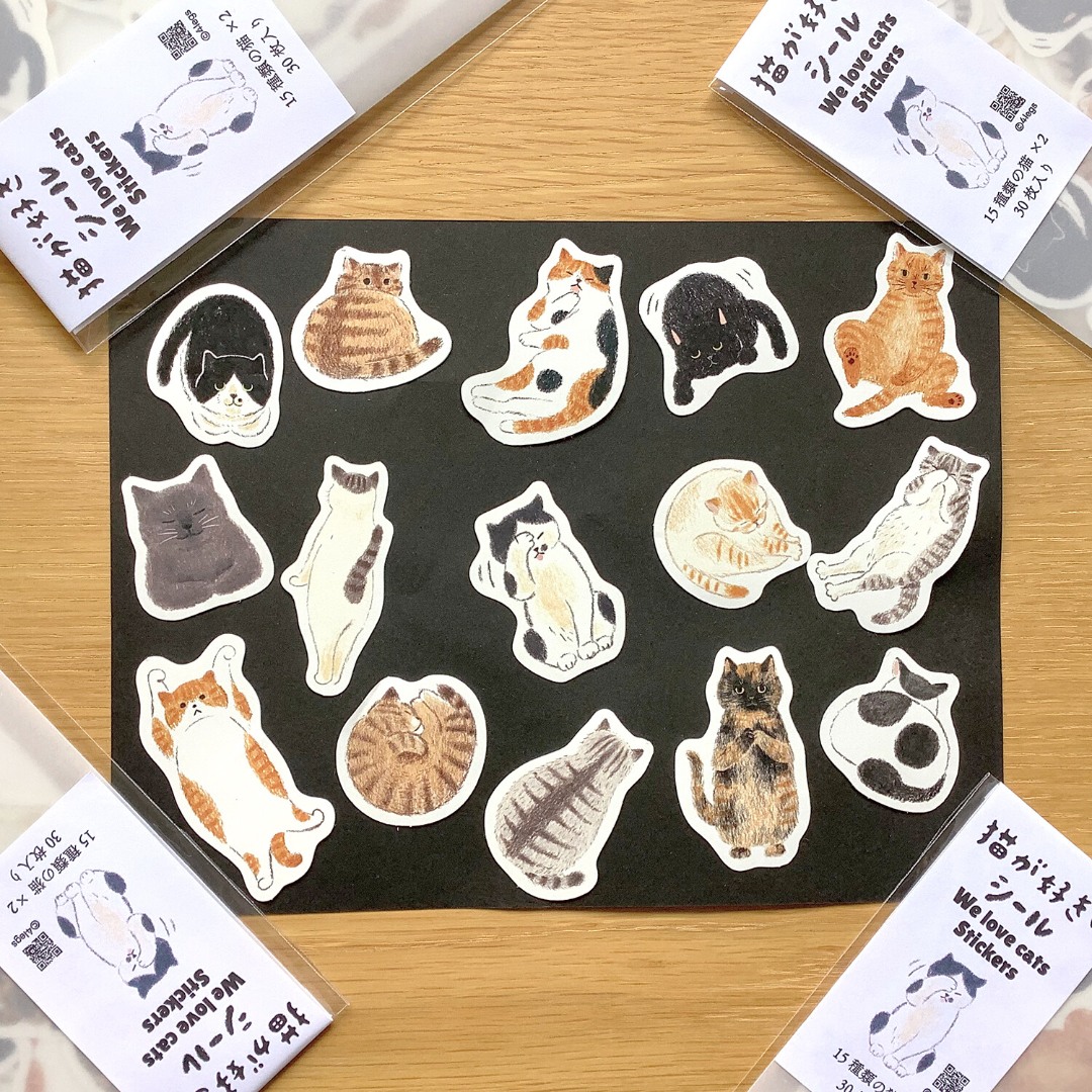 4Legs Flake Sticker Set - I Like Cats