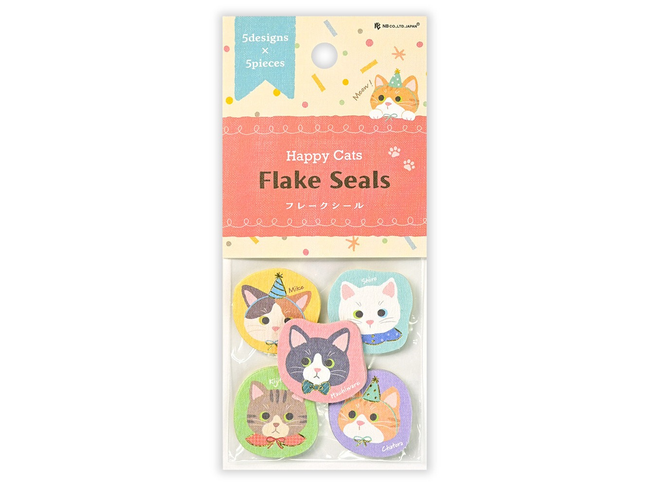 NB Co. Sticker Flakes - Happy Cats