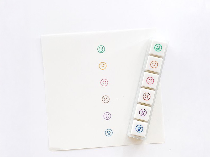 Kodomo no Kao Pochitto6 Push-Button Stamp - Feelings