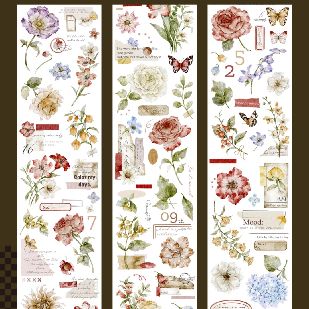 Turtle Studio Washi Tape Sample - Delayed Letters