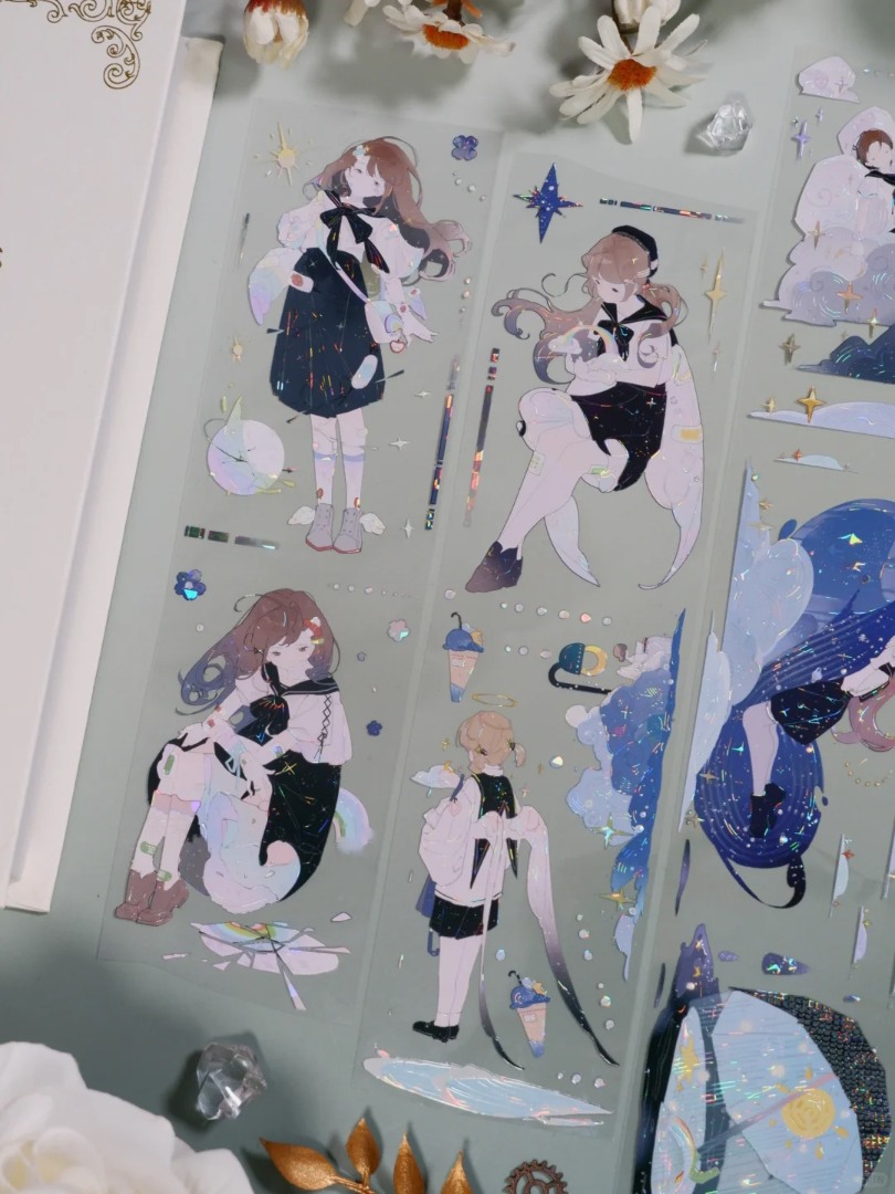 Xingye Washi Tape Sample - Grey Falcon Letter