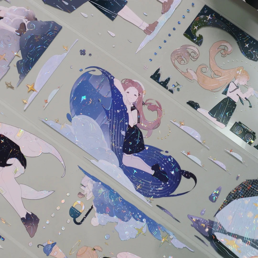 Xingye Washi Tape Sample - Grey Falcon Letter