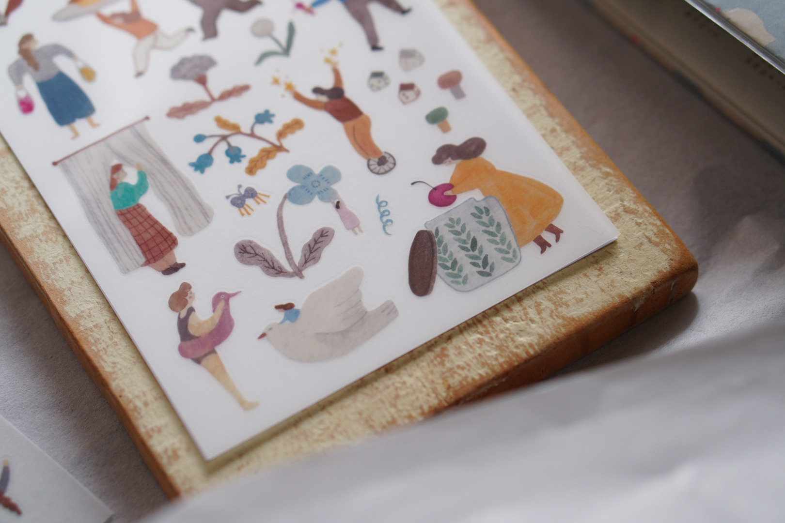 Ivy Snow Rub-On Stickers - A Lovely Day