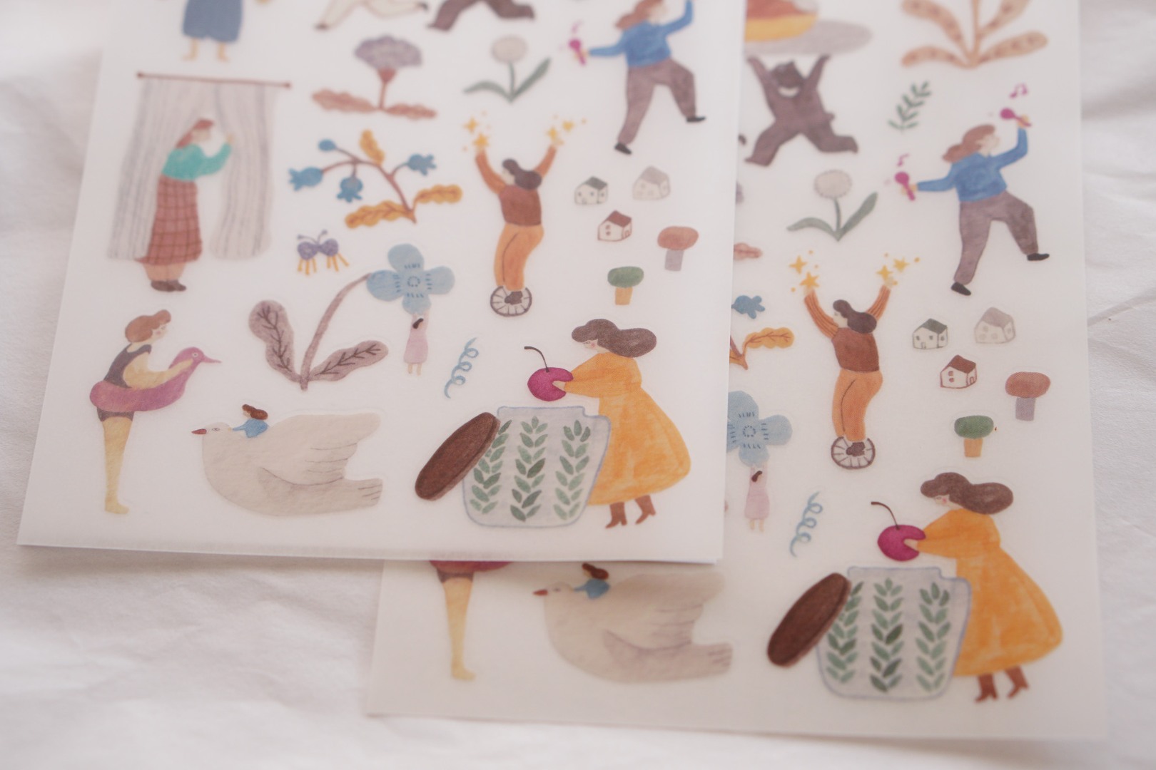 Ivy Snow Rub-On Stickers - A Lovely Day