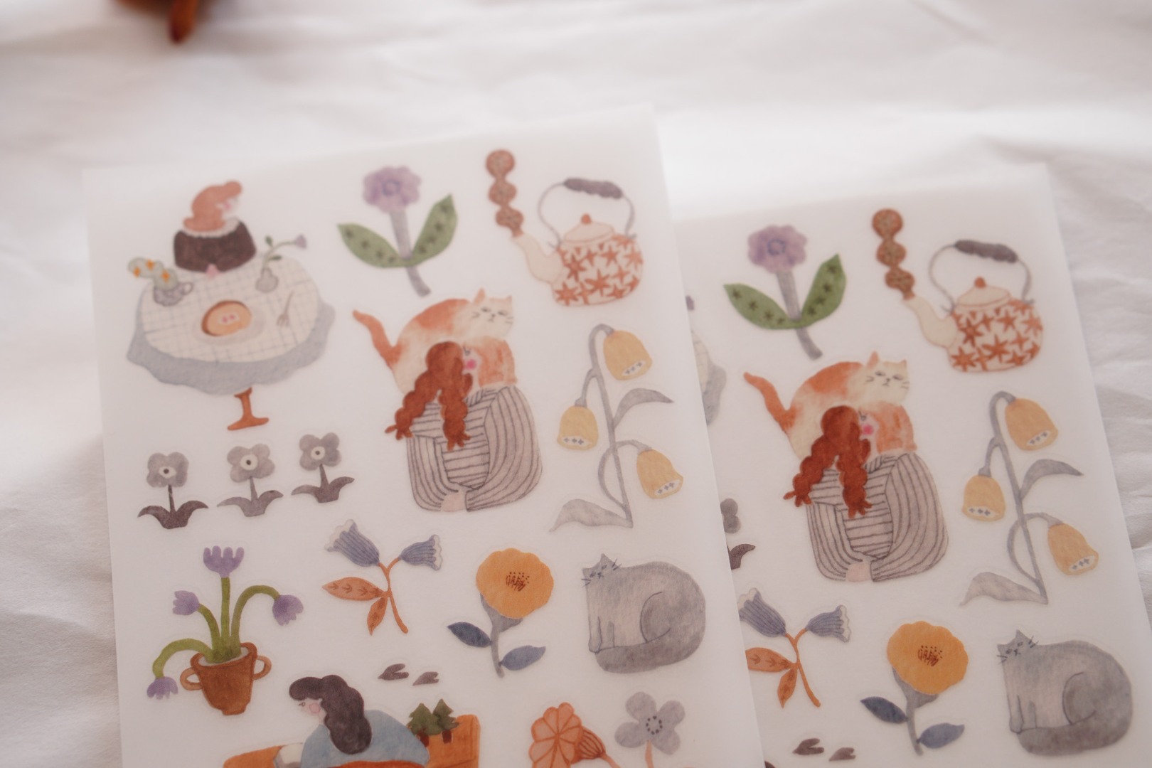 Ivy Snow Rub-On Stickers - Indigo