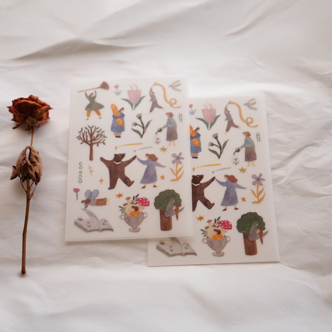 Ivy Snow Rub-On Stickers - Daydream