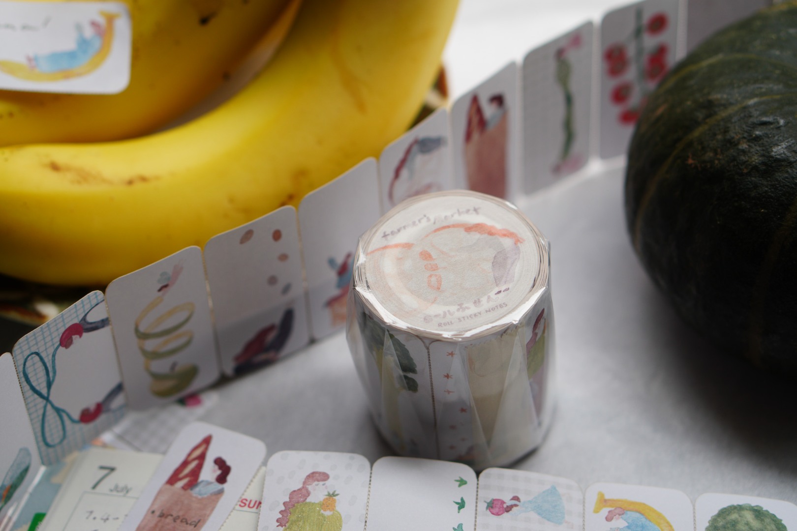 Ivy Snow Sticky Notes Roll - Farmer's Market