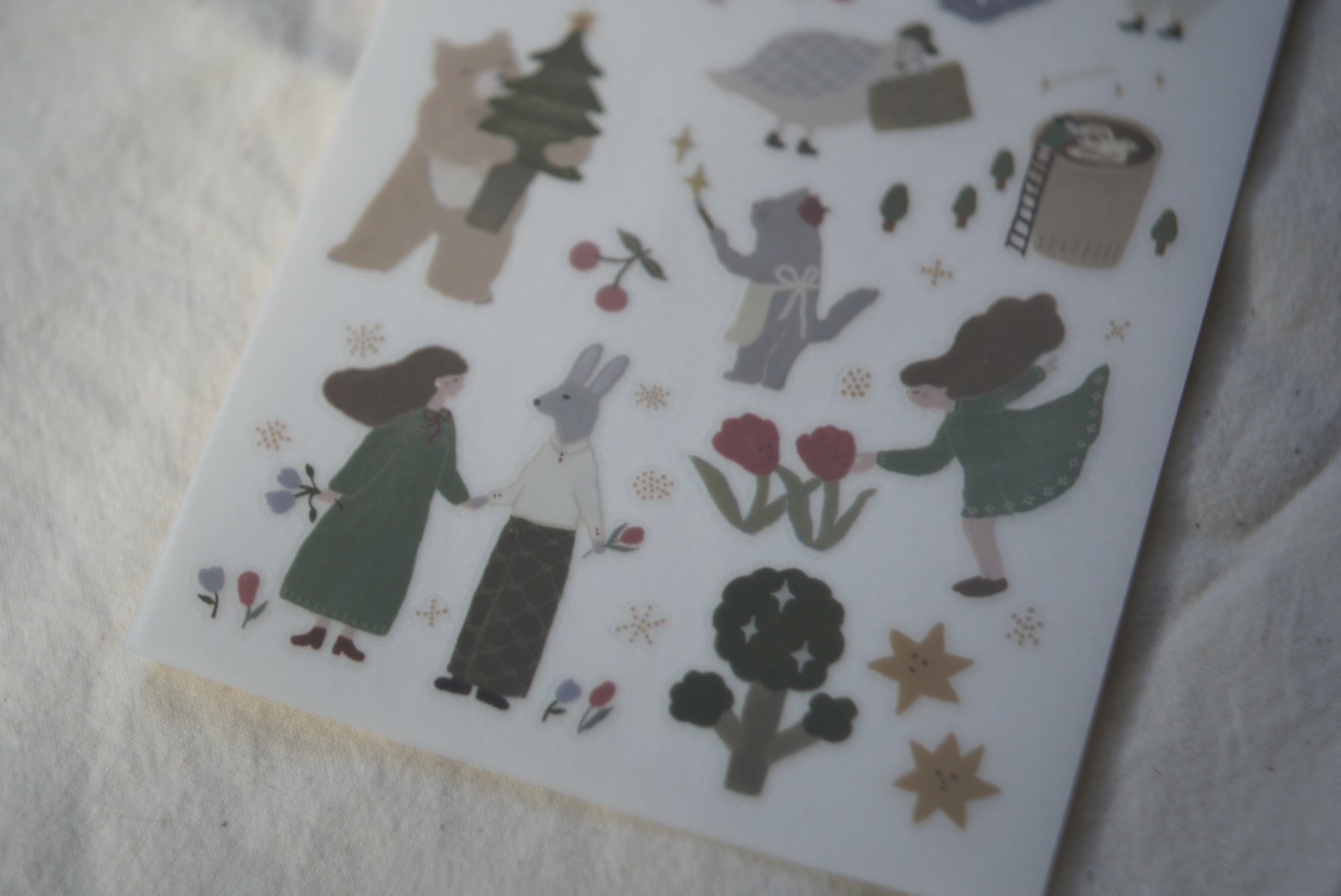 Ivy Snow Rub-On Stickers - Dance In The Forest