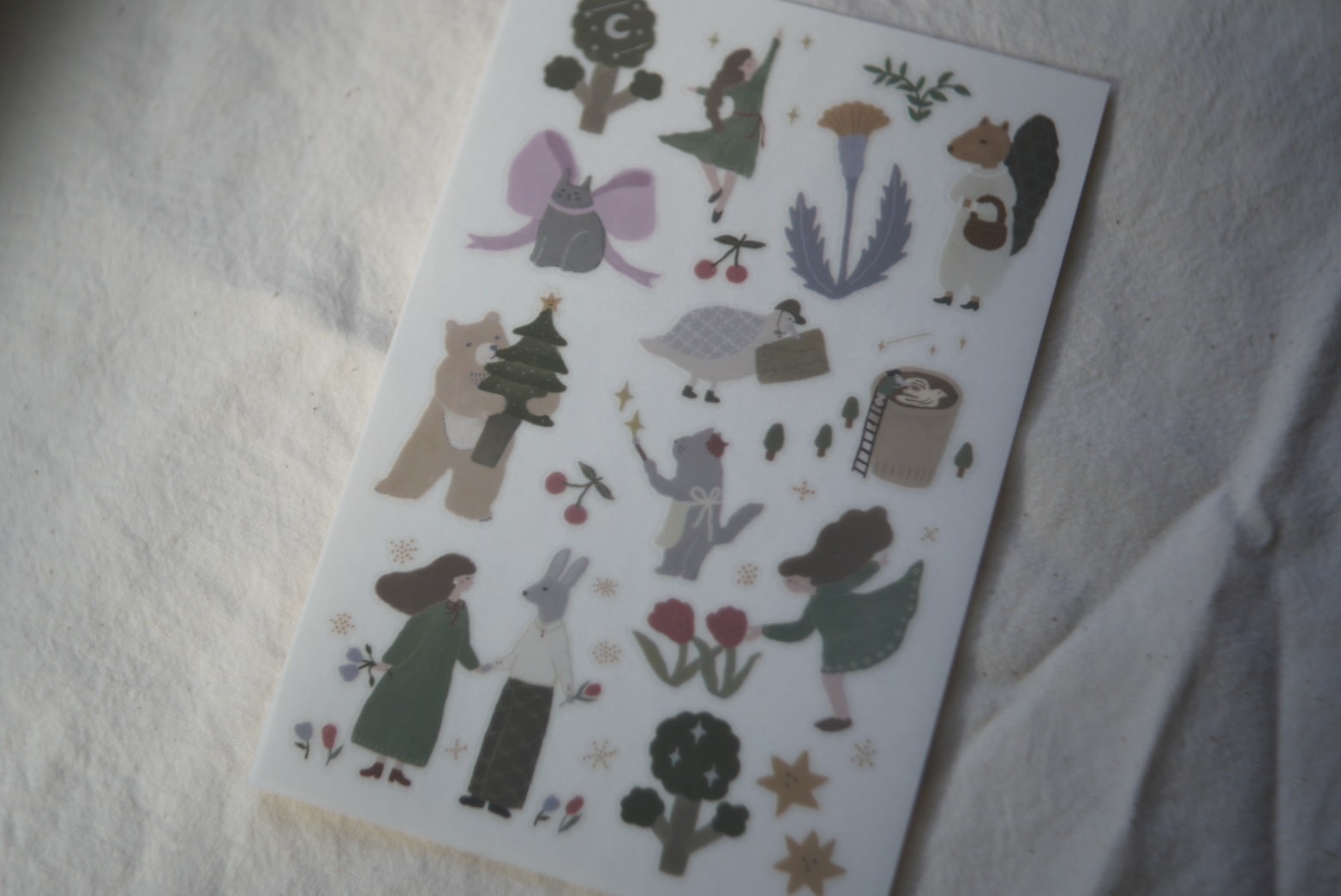Ivy Snow Rub-On Stickers - Dance In The Forest