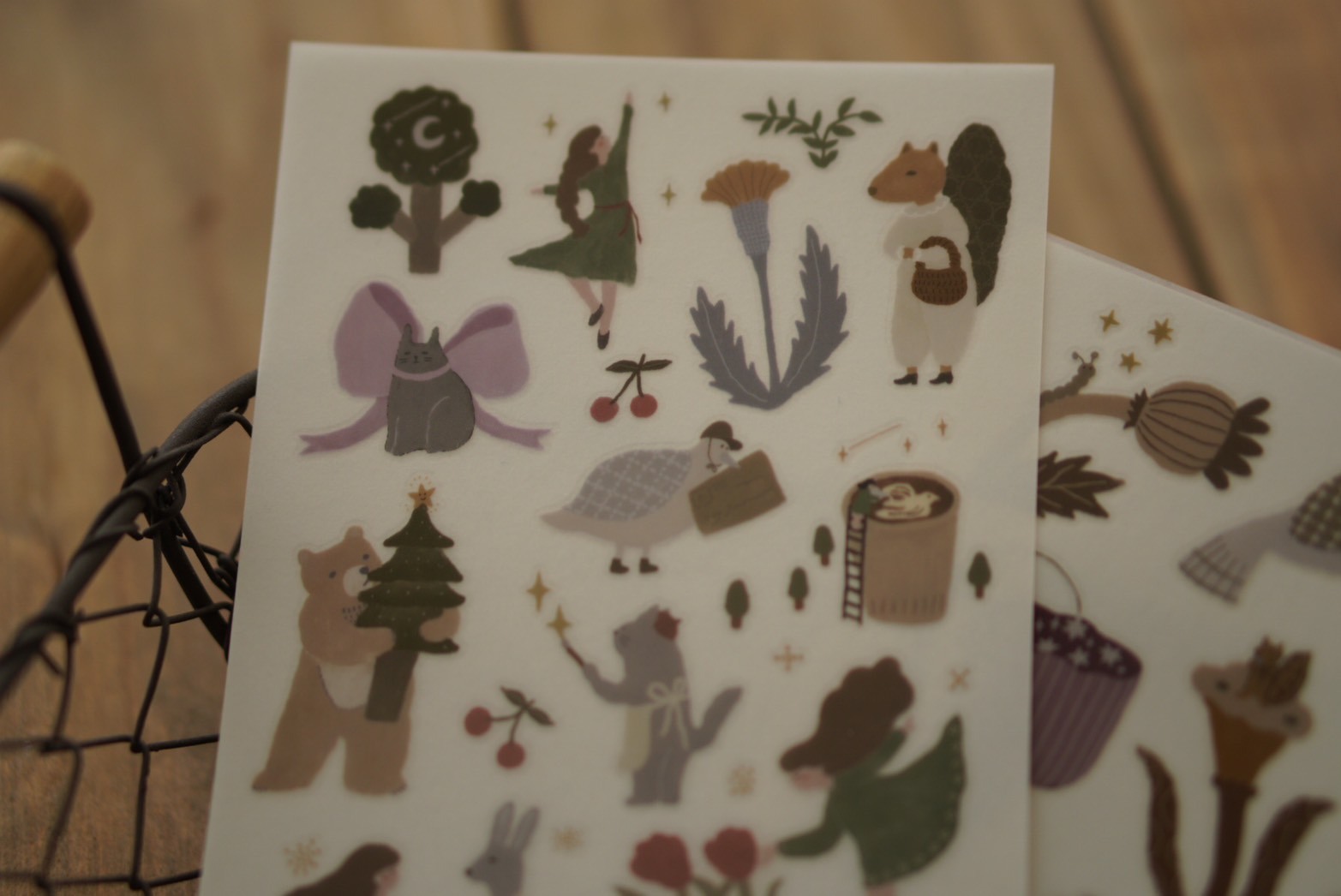 Ivy Snow Rub-On Stickers - Dance In The Forest