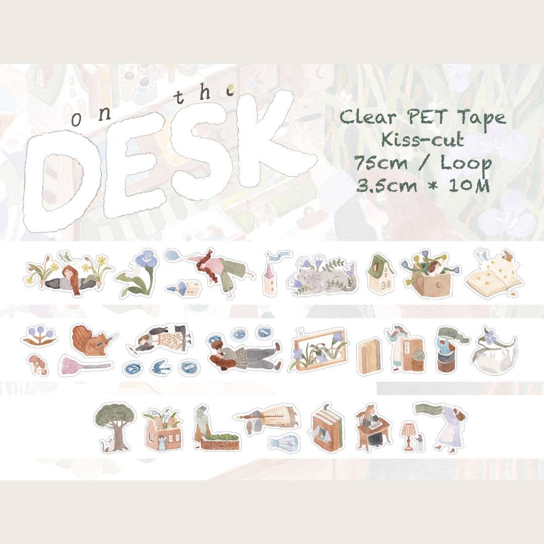 Ivy Snow Kiss-Cut PET Tape - On The Desk