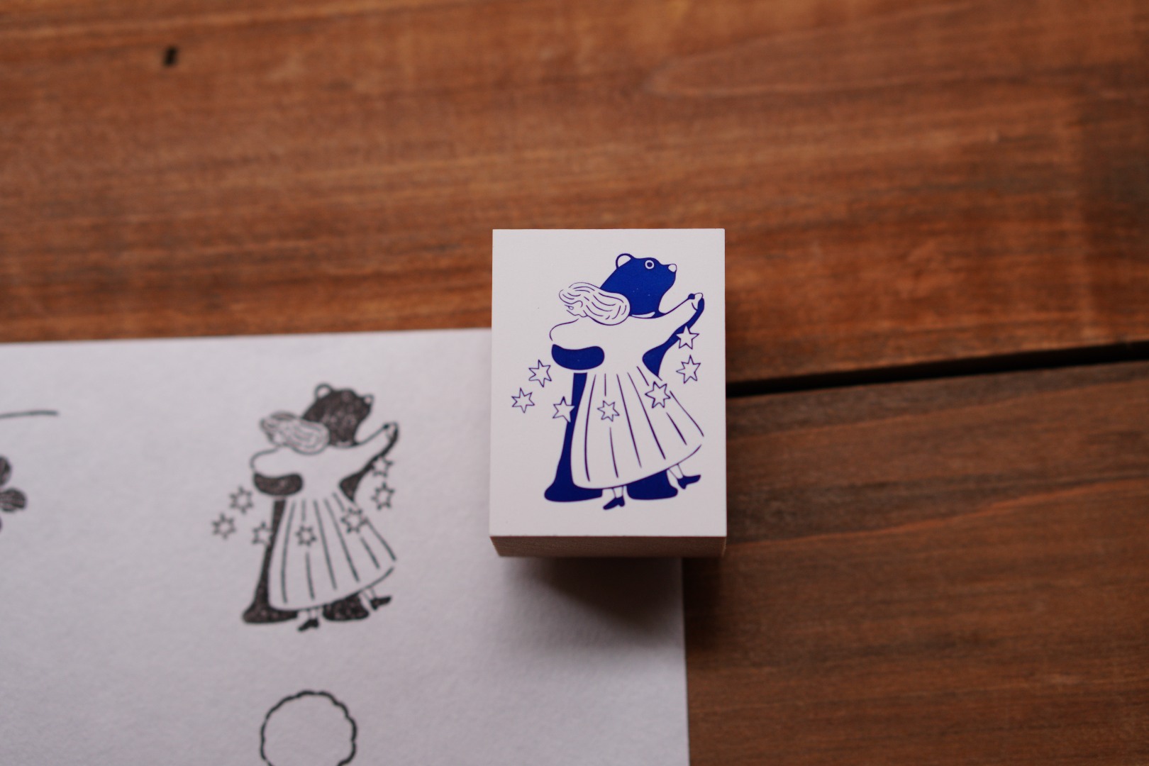 Ivy Snow Stamp - Dancing With Bear