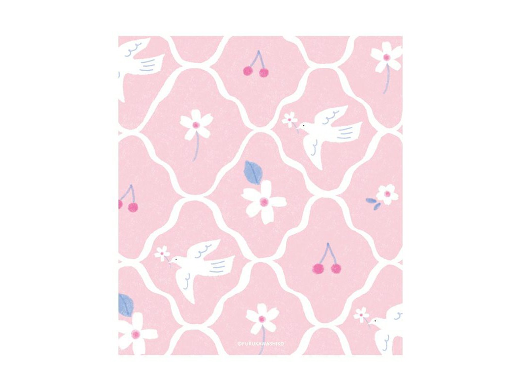 Furukawa Memo Pad LM387 - Cherry Blossom And White Bird