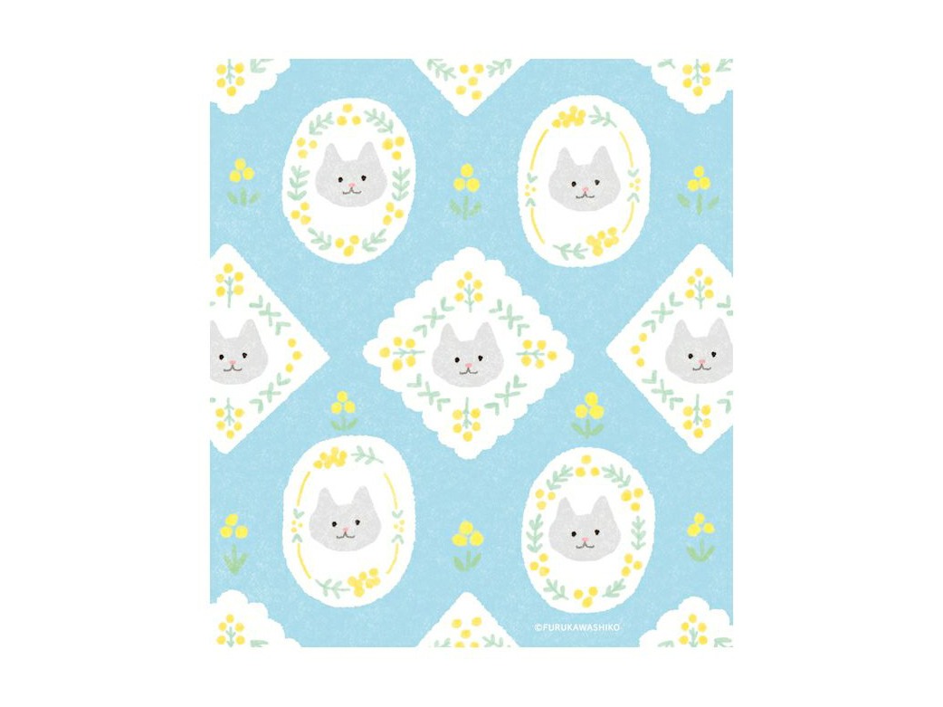 Furukawa Memo Pad LM389 - Mimosa And Cat