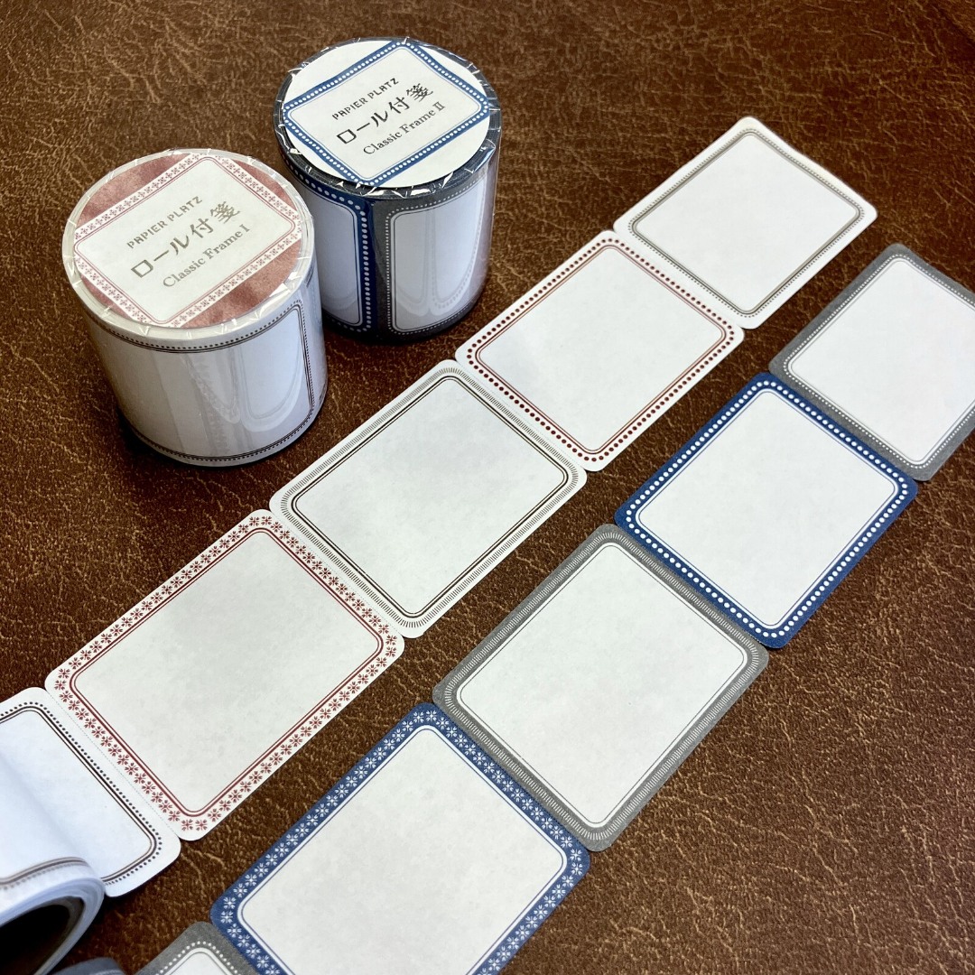 Papier Platz Rolled Sticky Notes - Classic Frame Blue